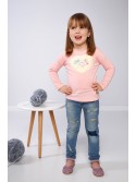 Light pink blouse with a heart NDZ36070 - Online store - Boutique